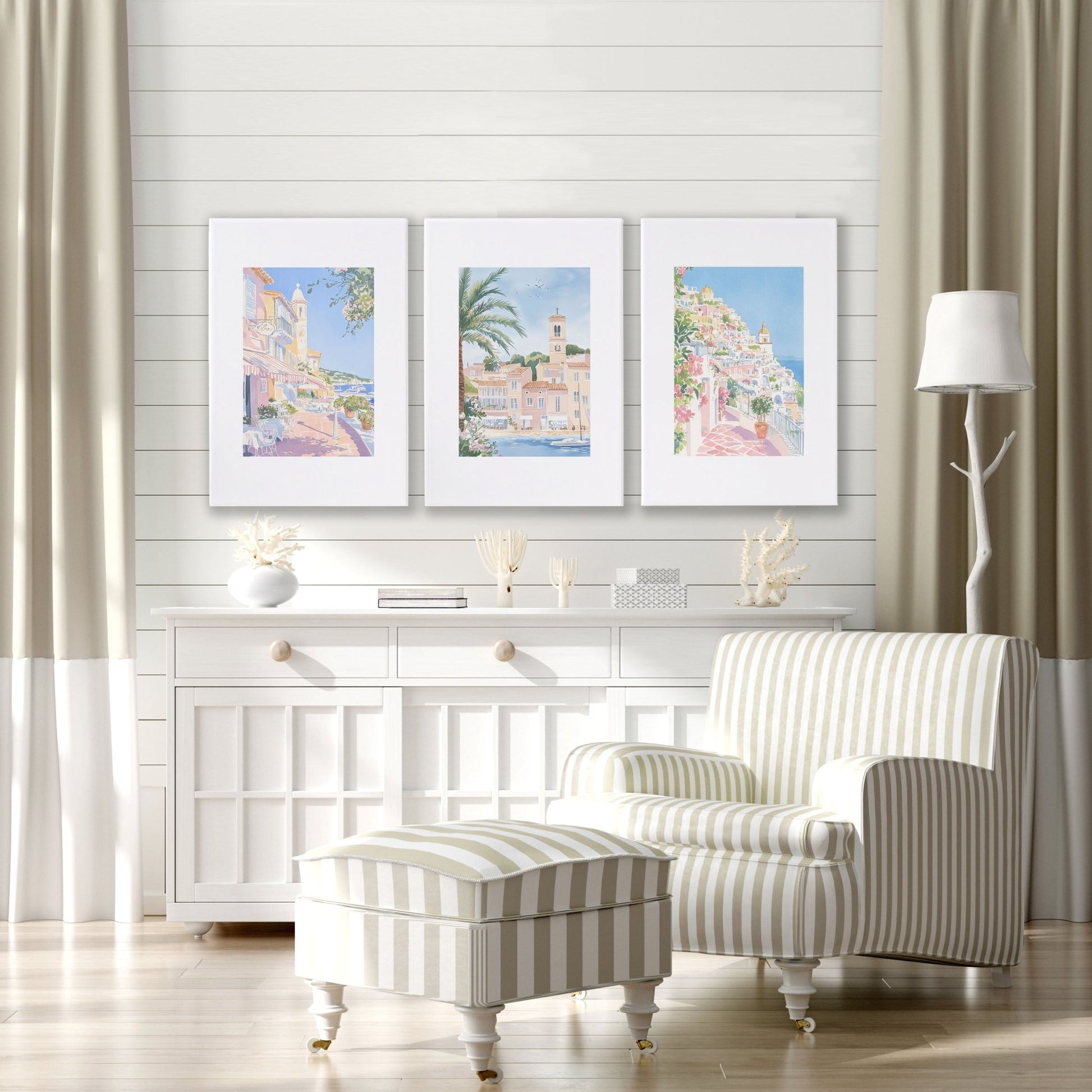 Best Wall Art For Living Room | Set of 3 Beach Decor Wall art Prints