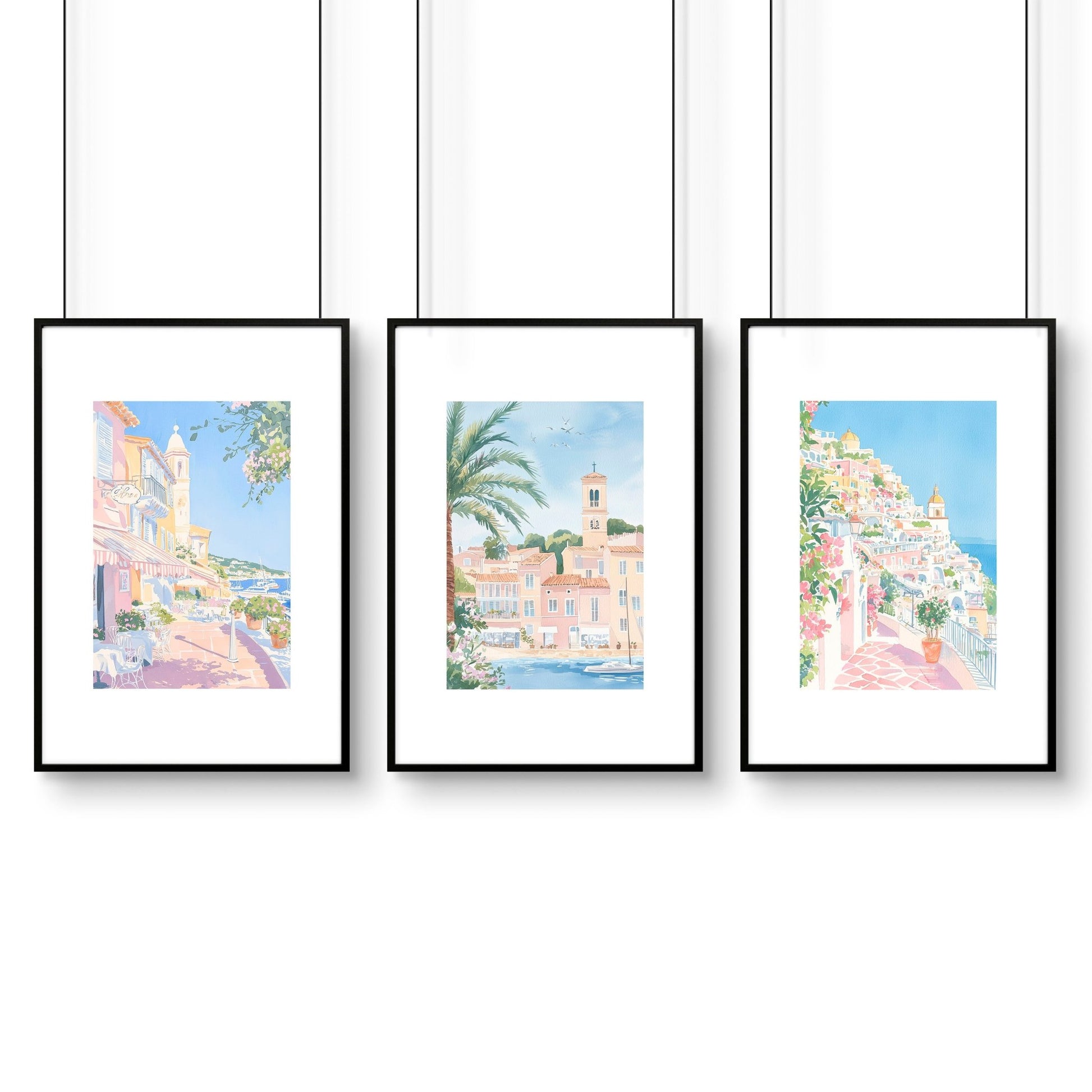 Best Wall Art For Living Room | Set of 3 Beach Decor Wall art Prints