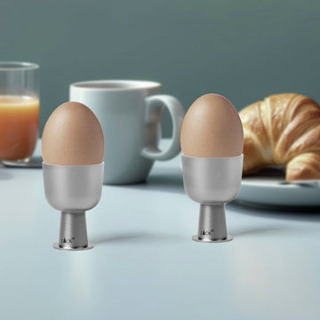 Bevo Premium Brushed Stainless Steel Egg Cup Set (2 Pieces)