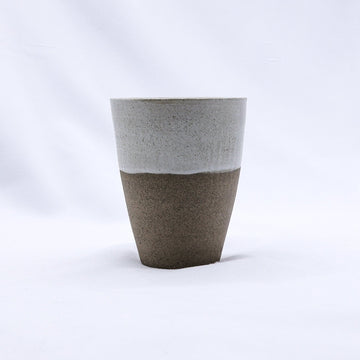Bianca Quadra Green Handmade Ceramic Smoked Grey Stoneware Tall Ceramic Cup