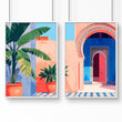 Big Framed Wall Art | Set of 2 Moroccan Inspired Wall art Prints