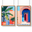 Big Framed Wall Art | Set of 2 Moroccan Inspired Wall art Prints