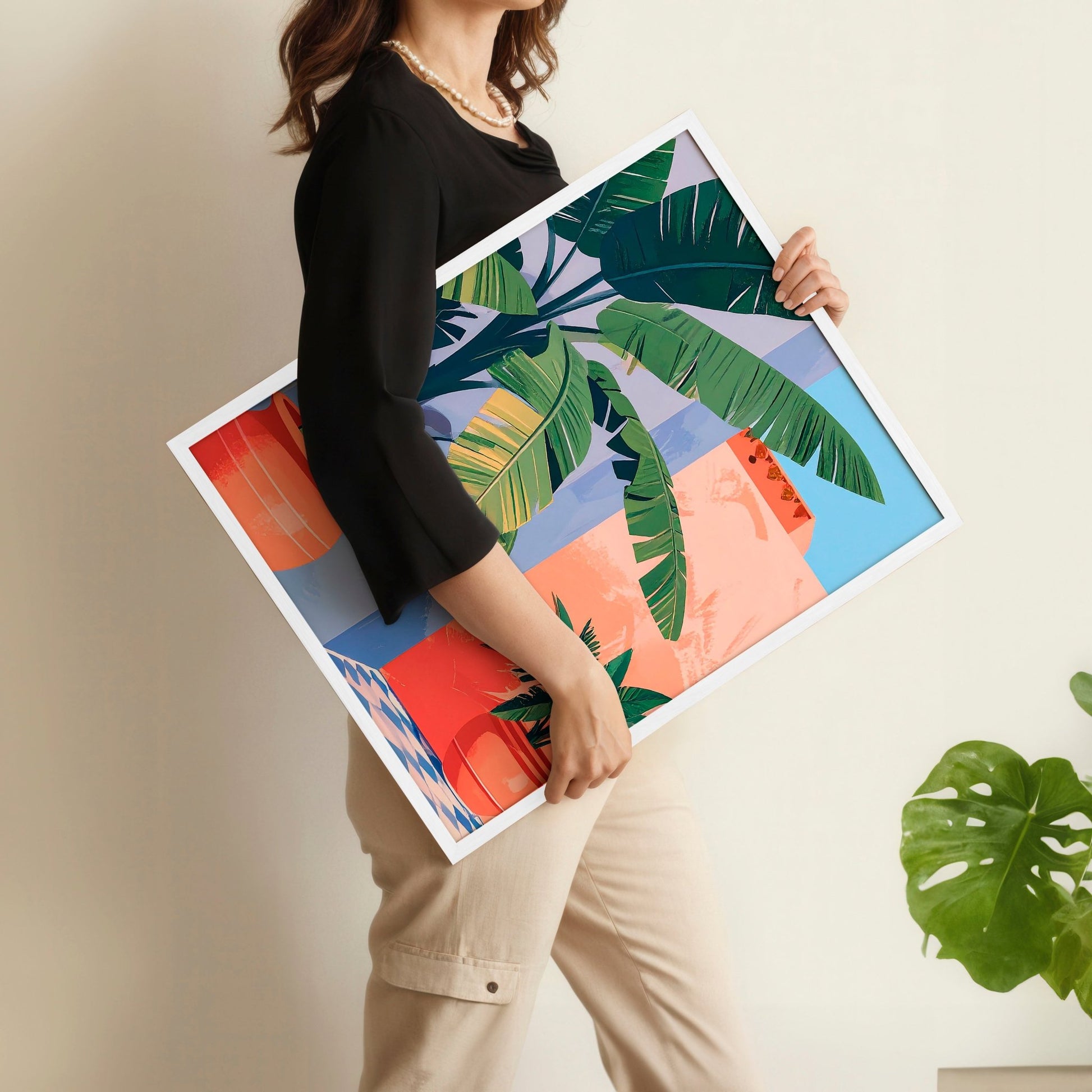 Big Framed Wall Art | Set of 2 Moroccan Inspired Wall art Prints