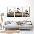 Big Living Room Pictures Japandi Bonsai Pine Trees Ink Wash Landscape displayed on a wall in a styled room — view 6