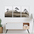 Big Living Room Pictures Japandi Bonsai Pine Trees Ink Wash Landscape displayed on a wall in a styled room — view 7
