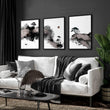 Big Painting for Living Room Japanese Ink Landscape wall art displayed on a wall in a styled room — view 10