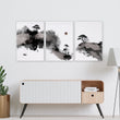 Big Painting for Living Room Japanese Ink Landscape wall art displayed on a wall in a styled room — view 12