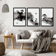 Big Painting for Living Room Japanese Ink Landscape wall art displayed on a wall in a styled room — view 13