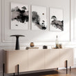 Big Painting for Living Room Japanese Ink Landscape wall art displayed on a wall in a styled room — view 16