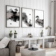 Big Painting for Living Room Japanese Ink Landscape wall art displayed on a wall in a styled room — view 5
