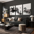 Big Painting for Living Room Japanese Ink Landscape wall art displayed on a wall in a styled room — view 7