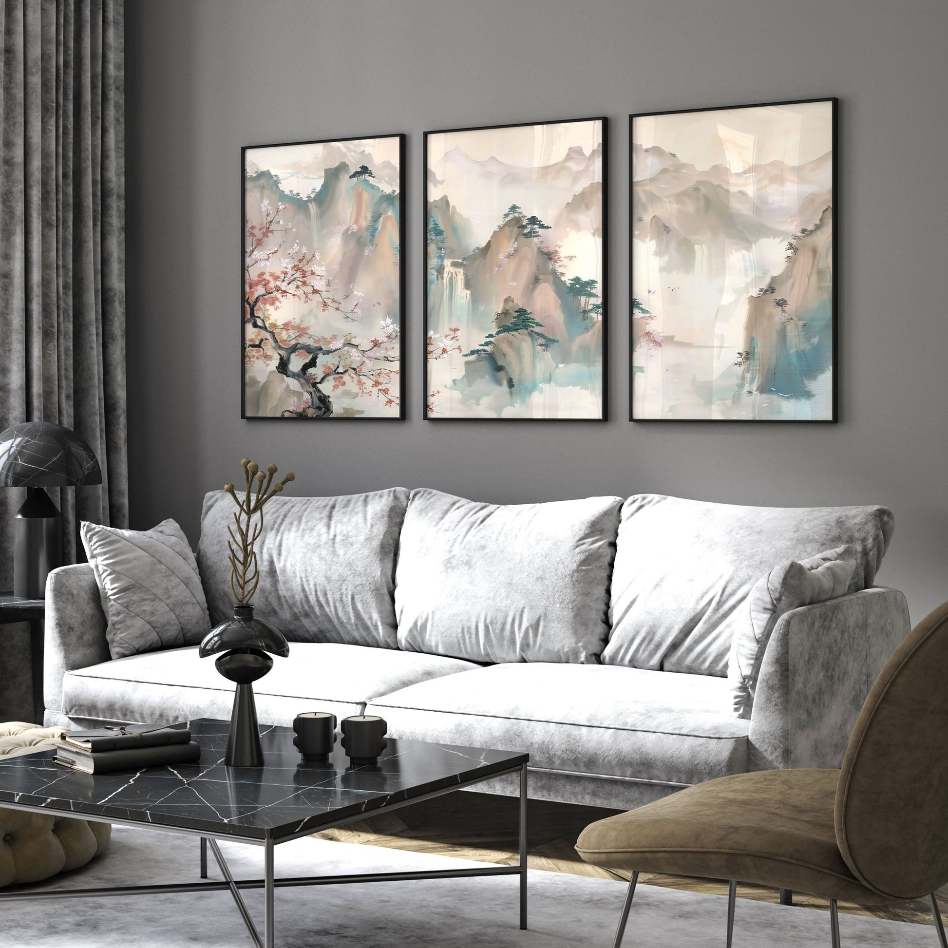 Big Picture For Living Room | Set of 3 wall art prints