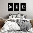 Big Pictures For Bedroom | Set of 3 Boho Women Wall art Prints