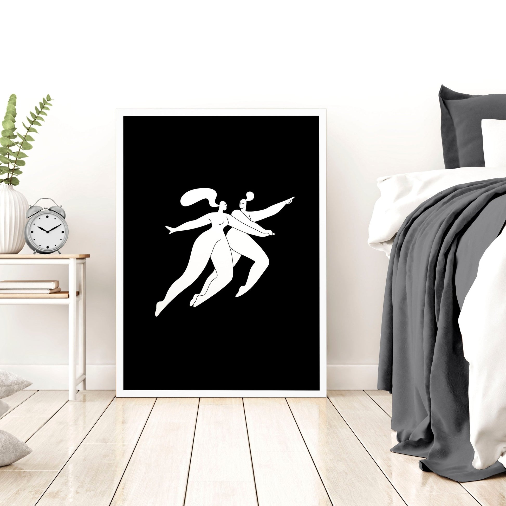 Big Pictures For Bedroom | Set of 3 Boho Women Wall art Prints