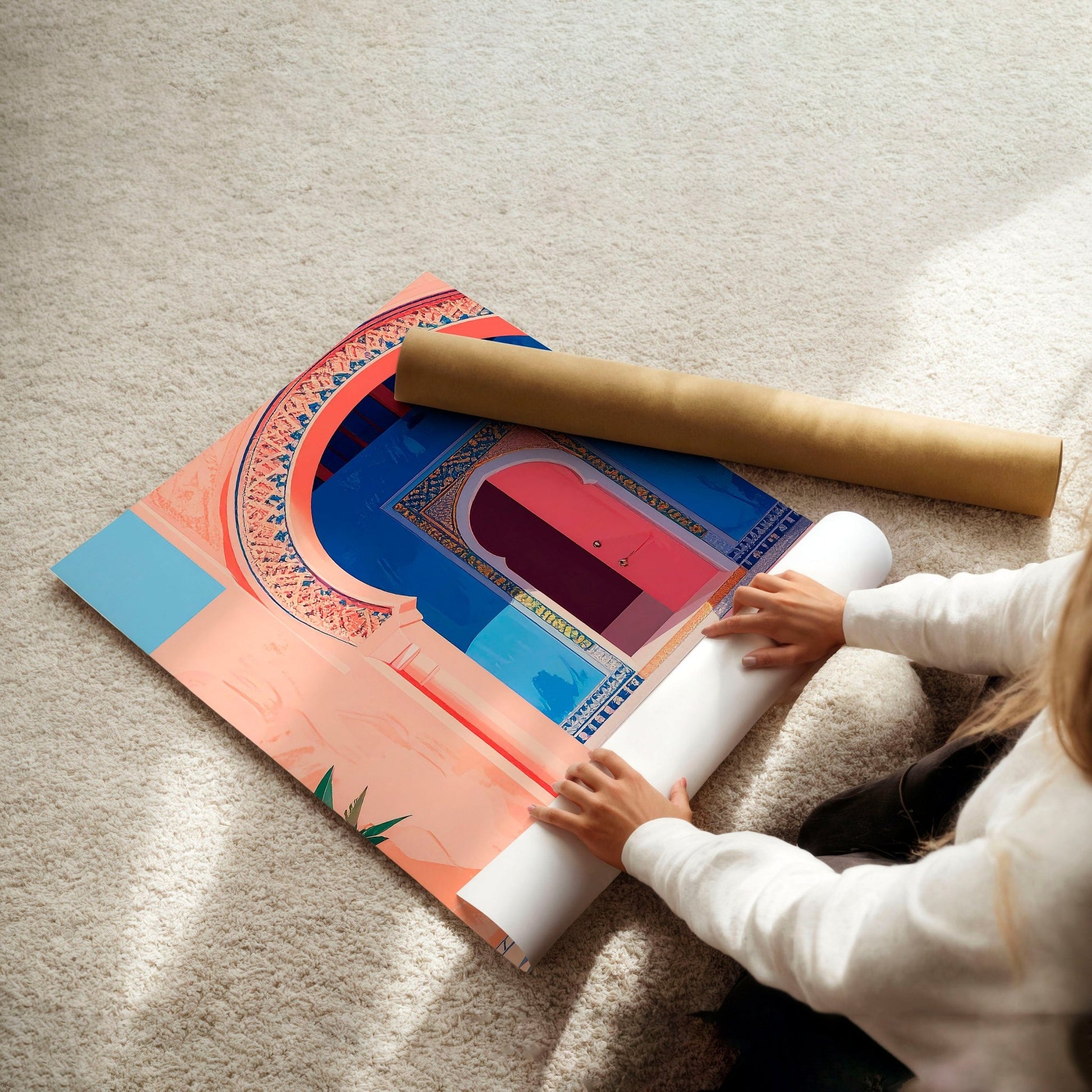 Big Prints For Walls | Set of 2 Moroccan Inspired Wall art Prints