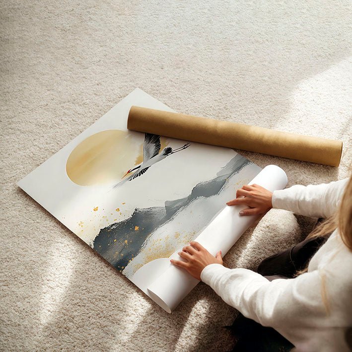 Big Wall Art For Bedroom | Set of 3 Asian Inspired Wall art Prints