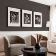 Big Wall Art for Living Room French Country Botanical Dark Floral White Wildflowers displayed on a wall in a styled room