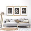 Big Wall Art for Living Room French Country Botanical Dark Floral White Wildflowers displayed on a wall in a styled room — view 11