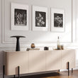 Big Wall Art for Living Room French Country Botanical Dark Floral White Wildflowers displayed on a wall in a styled room — view 16