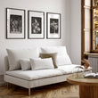 Big Wall Art for Living Room French Country Botanical Dark Floral White Wildflowers displayed on a wall in a styled room — view 6