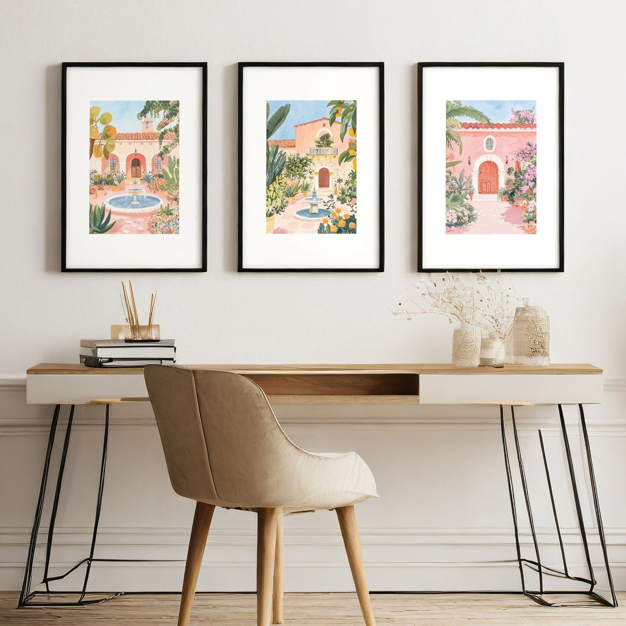 Big Wall Frames | Set of 3 Beach Decor Wall art Prints