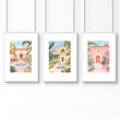 Big Wall Frames | Set of 3 Beach Decor Wall art Prints