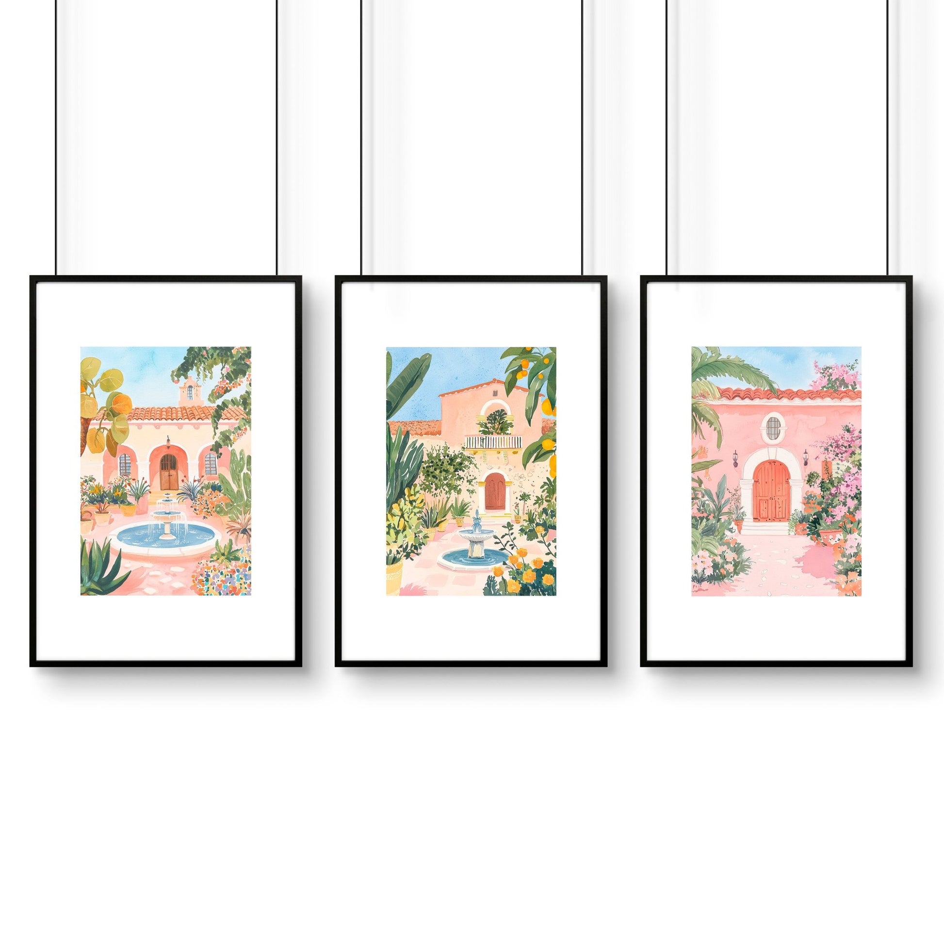 Big Wall Frames | Set of 3 Beach Decor Wall art Prints