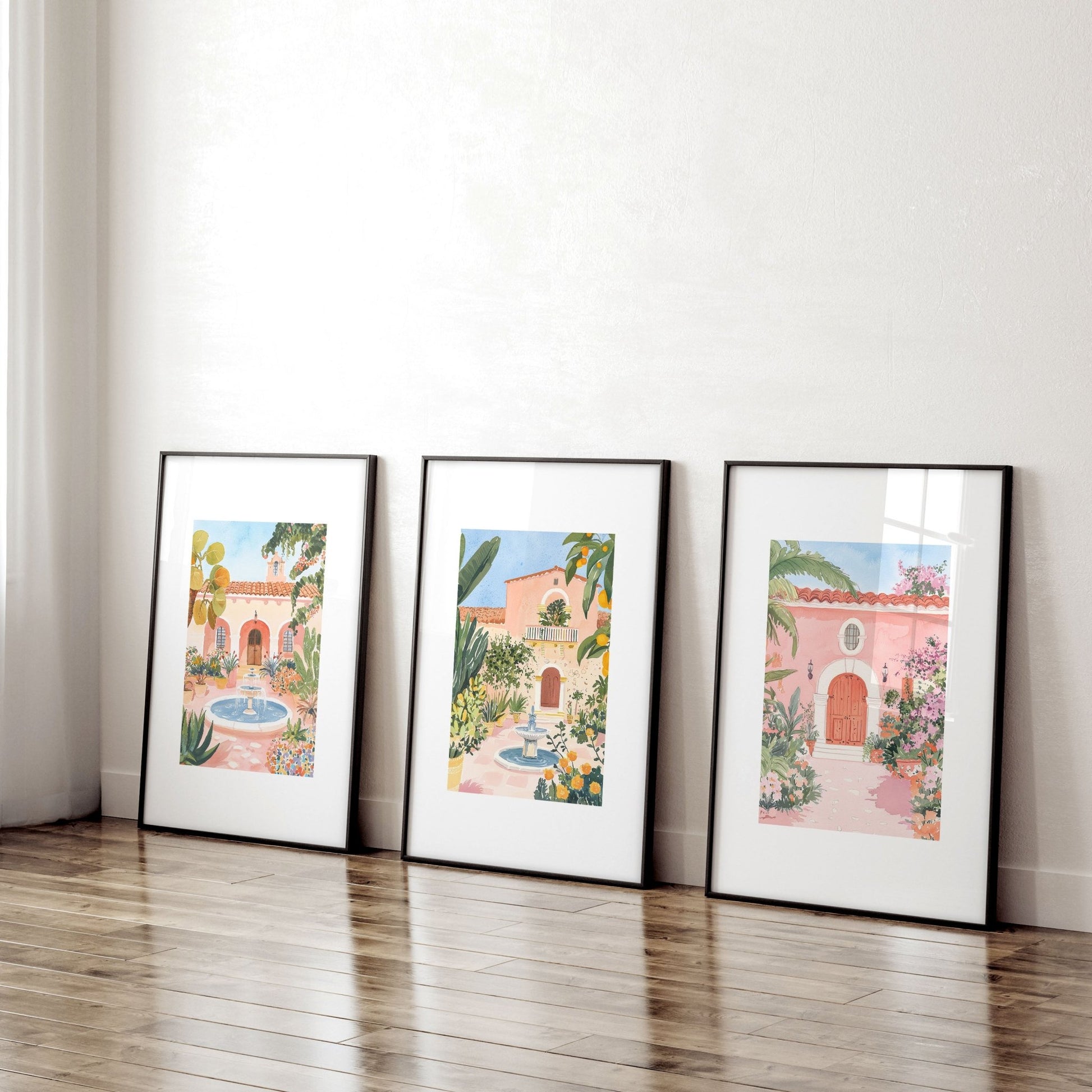 Big Wall Frames | Set of 3 Beach Decor Wall art Prints