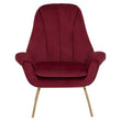 Billi Wine Velvet Lounge Chair