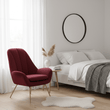 Billi Wine Velvet Lounge Chair