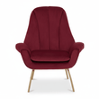 Billi Wine Velvet Lounge Chair