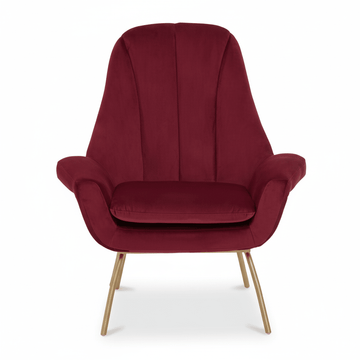 Billi Wine Velvet Lounge Chair