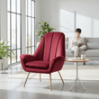 Billi Wine Velvet Lounge Chair