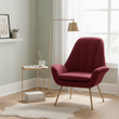 Billi Wine Velvet Lounge Chair