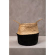 Black And Natural Small Seagrass Basket