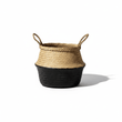 Black And Natural Small Seagrass Basket