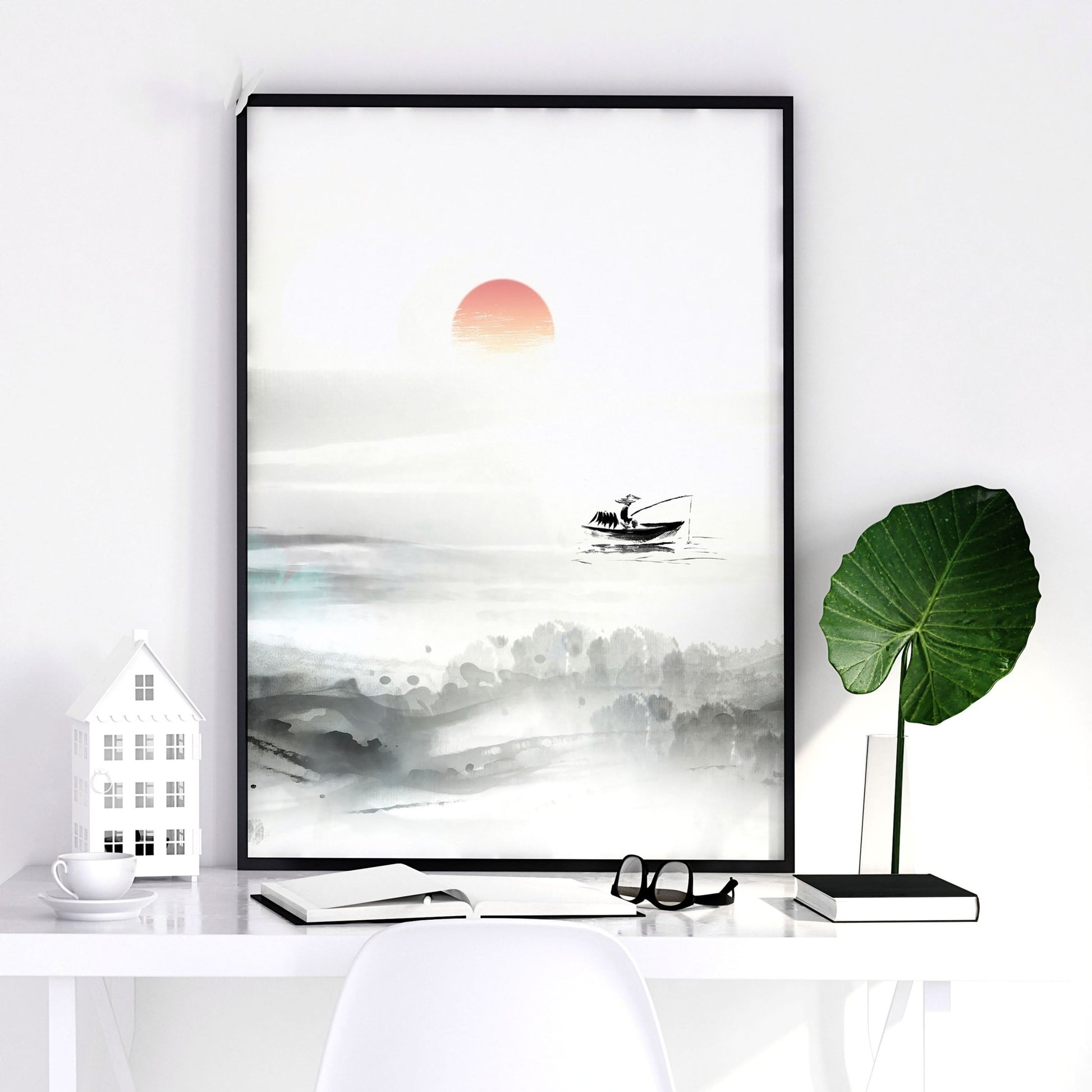 Black And White Japanese Art | Set of 3 wall art prints