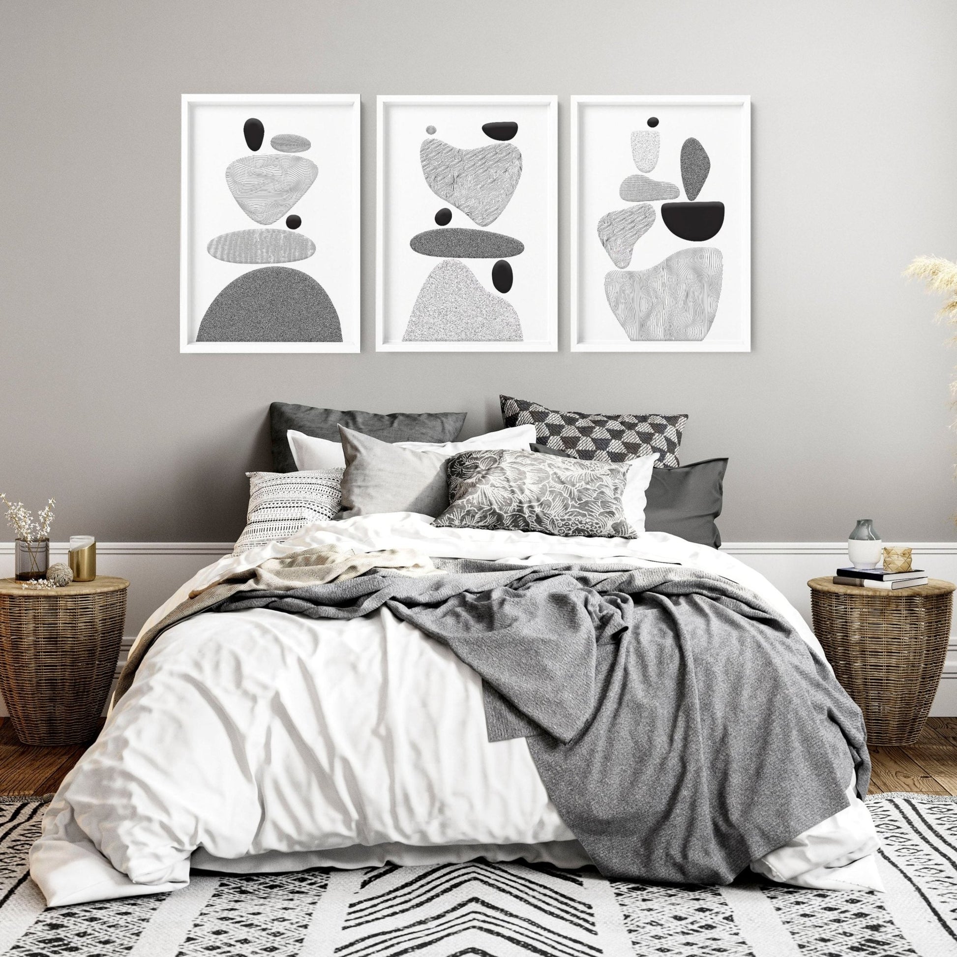 Black And White Poster Prints | Set of 3 wall art prints