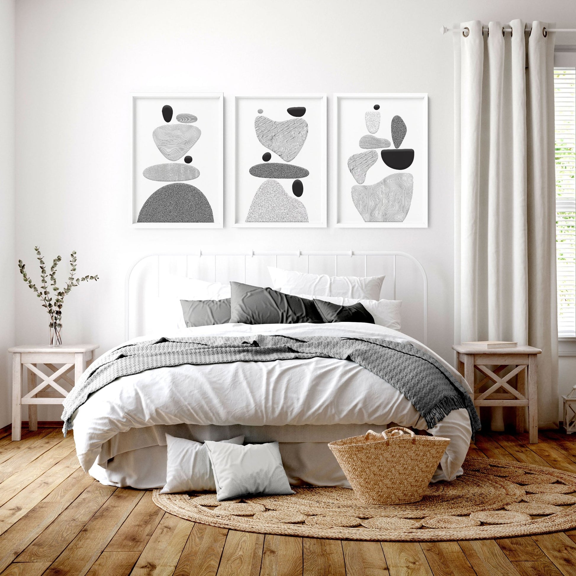 Black And White Poster Prints | Set of 3 wall art prints