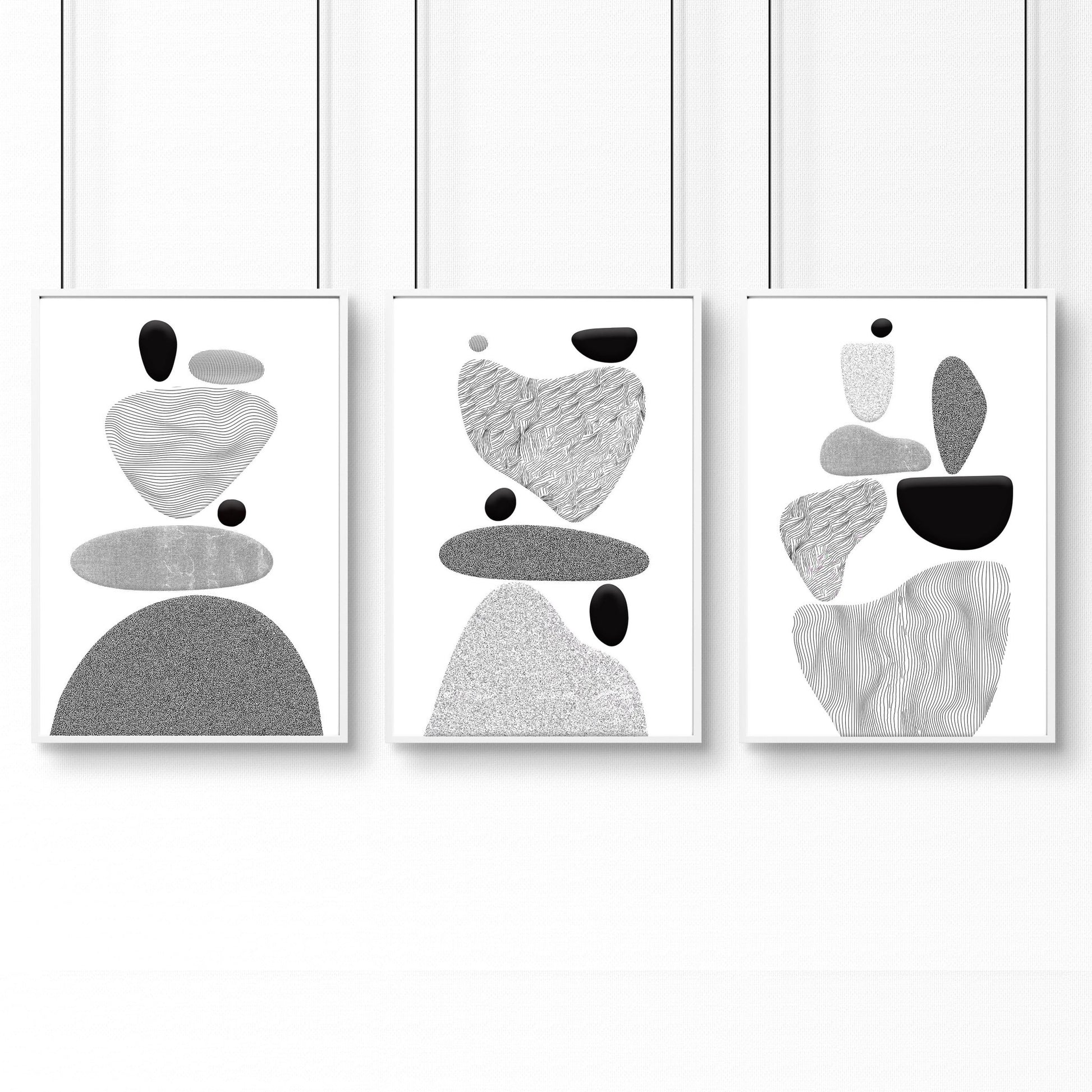 Black And White Poster Prints | Set of 3 wall art prints