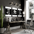 Black Framed Artwork Botanical Floral wall art displayed on a wall in a styled room — view 6