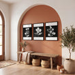 Black Framed Picture French Country Botanical Floral wall art displayed on a wall in a styled room — view 9