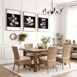 Black Framed Wall Art French Country Botanical Floral wall art displayed on a wall in a styled room