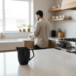 Black Text Milk Jug