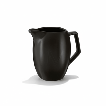 Black Text Milk Jug