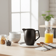 Black Text Milk Jug