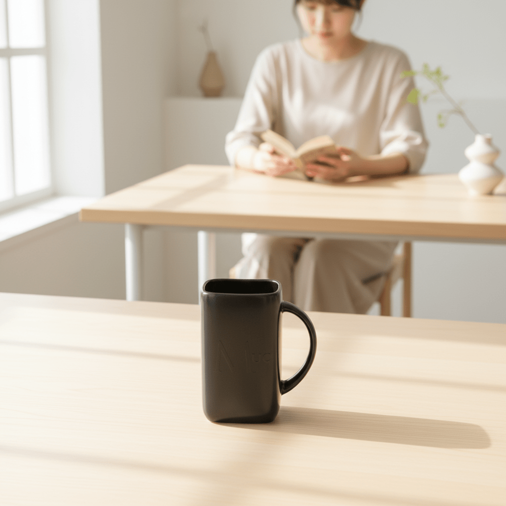 Black Text Mug