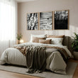 Black White Photography wall art | Winter Nature Landscape wall art displayed on a wall in a styled room — view 2