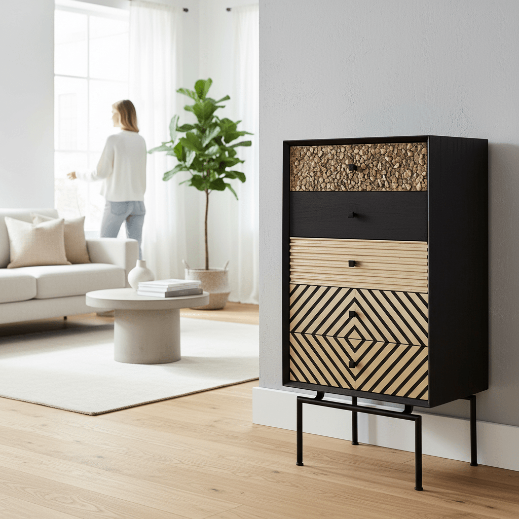 Boho 5 Drawer Cabinet