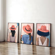 Boho Artwork | Set of 3 Boho Women Wall art Prints